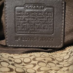 Coach Tan and Brown Signature Bag